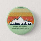 Aangepaste Herfst Retreat Sunset Mountain Party Ronde Button 5,7 Cm (Voorkant)