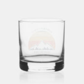 Aangepaste Herfst Retreat Sunset Mountain Party Whisky Glas (Achterkant)