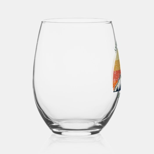 Aangepaste Herfst Retreat Sunset Mountain Party Wijnglas Zonder Voet (Rechts)
