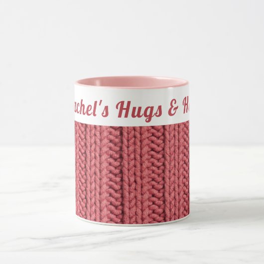 Aangepaste herfst roze gezellige winter | Knuffels Mok (Midden)