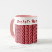 Aangepaste herfst roze gezellige winter | Knuffels Mok (Voorkant links)