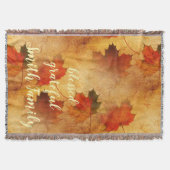 Aangepaste herfst Thanksgiving vakantie Deken (Voorkant)