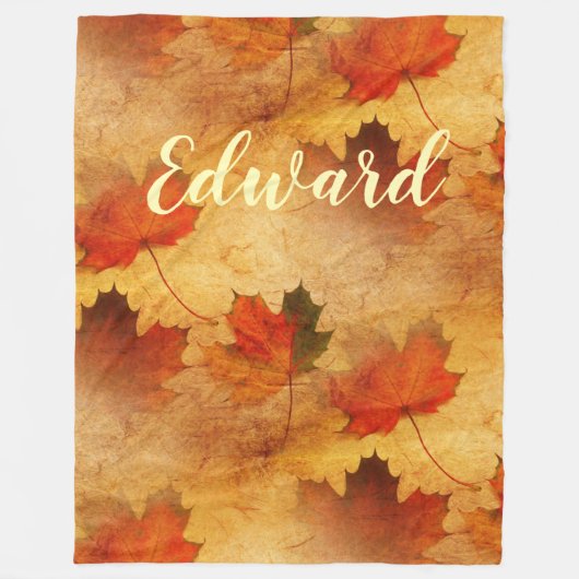 Aangepaste herfst Thanksgiving vakantie Fleece Deken (Voorkant)