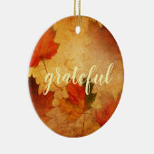 Aangepaste herfst Thanksgiving vakantie Keramisch Ornament (Rechts)