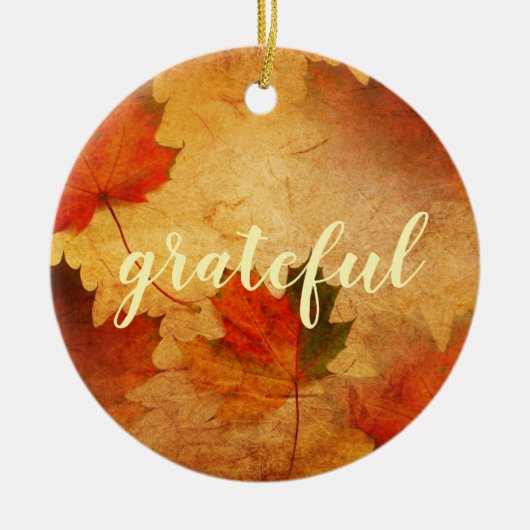 Aangepaste herfst Thanksgiving vakantie Keramisch Ornament (Voorkant)