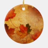 Aangepaste herfst Thanksgiving vakantie Keramisch Ornament (Achterkant)