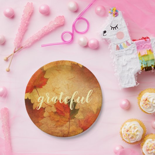 Aangepaste herfst Thanksgiving vakantie Papieren Bordje (Feest)