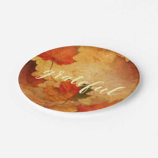 Aangepaste herfst Thanksgiving vakantie Papieren Bordje (Gekanteld)