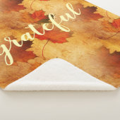 Aangepaste herfst Thanksgiving vakantie Sherpa Deken (3/4)
