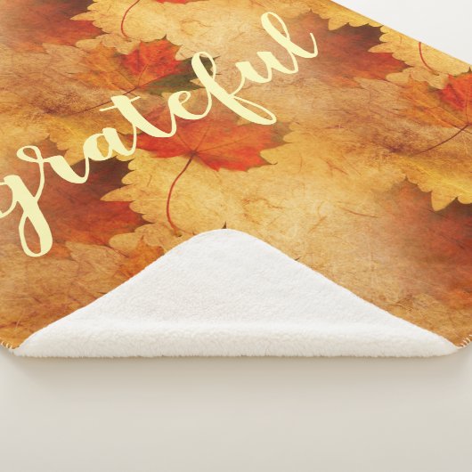 Aangepaste herfst Thanksgiving vakantie Sherpa Deken (3/4)