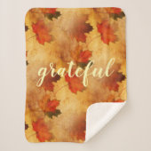 Aangepaste herfst Thanksgiving vakantie Sherpa Deken (Voorkant)