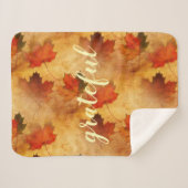 Aangepaste herfst Thanksgiving vakantie Sherpa Deken (Voorkant (horizontaal))