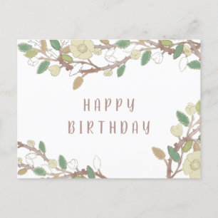Aangepaste Herfst Tree Branch Happy Birthday Postc Briefkaart