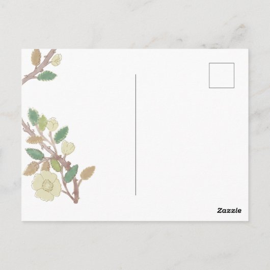 Aangepaste Herfst Tree Branch Happy Birthday Postc Briefkaart (Achterkant)