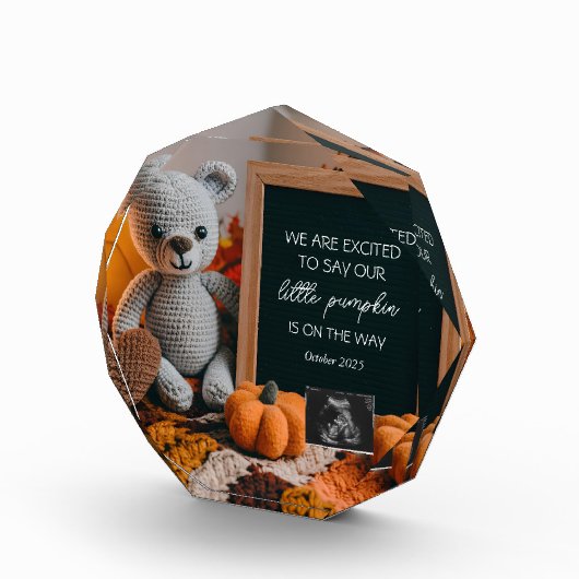 Aangepaste herfst Zwangerschapsaankondiging Fotoblokken (Rechts)