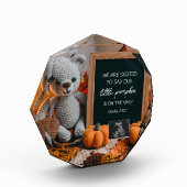 Aangepaste herfst Zwangerschapsaankondiging Fotoblokken (Links)