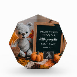 Aangepaste herfst Zwangerschapsaankondiging Fotoblokken