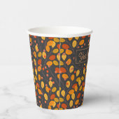 Aangepaste herfstbladeren & bessen papieren bekers (Rechts)