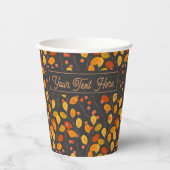 Aangepaste herfstbladeren & bessen papieren bekers (Voorkant)