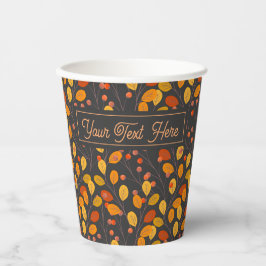 Aangepaste herfstbladeren & bessen papieren bekers