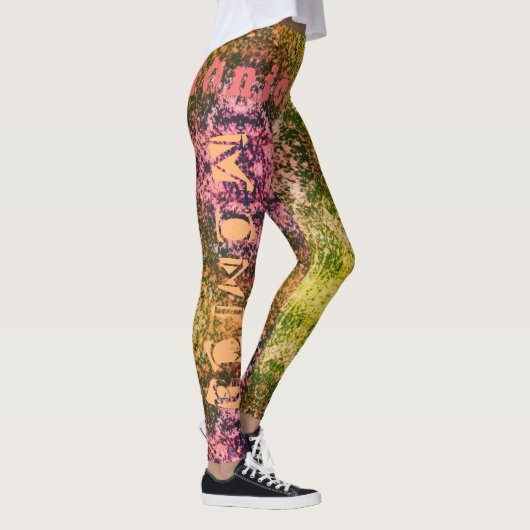 Aangepaste Herhalende Naam Natuur Leggings (Rechts)