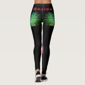 Aangepaste Herhalende Naam Workout Leggings (Achterkant)