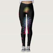 Aangepaste Herhalende Naam Workout Leggings (Voorkant)