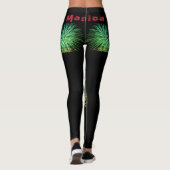 Aangepaste Herhalende Naam Zwarte Leggings (Achterkant)