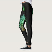 Aangepaste Herhalende Naam Zwarte Leggings (Links)