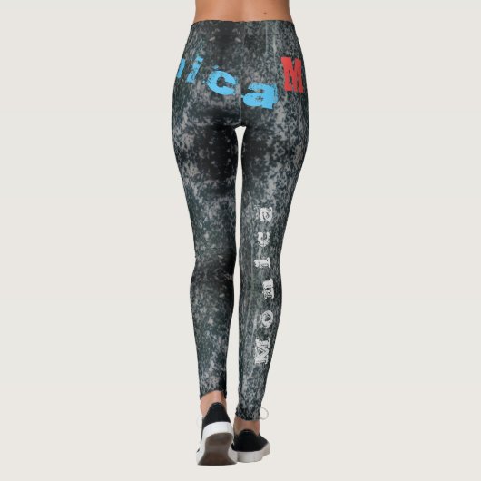Aangepaste herhalende naambordjes leggings (Achterkant)