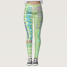 Aangepaste herhalingsnaam 8 letters Leggings