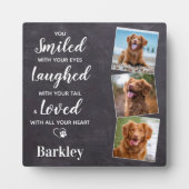 Aangepaste herinnering 3 foto huisdier hond herden fotoplaat (Voorkant)