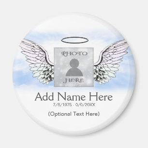 Aangepaste herinnering   Angel Wings en Clouds Magneet