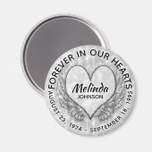 Aangepaste herinnering | Angel Wings en Heart Magneet (Voorkant / Achterkant)