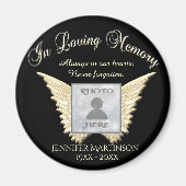 Aangepaste herinnering | Angel Wings Voeg foto toe Magneet (Voorkant)