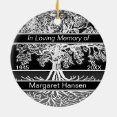 Aangepaste herinnering | Ornament van levenskerami (Achterkant)