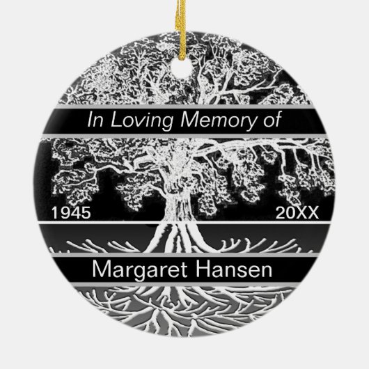 Aangepaste herinnering | Ornament van levenskerami (Achterkant)