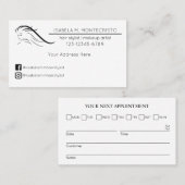 Aangepaste herinnering voor afspraak visitekaartje (Voorkant / Achterkant)