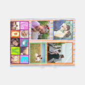 Aangepaste herinneringen aan collage van foto's fleece deken (Voorkant (Horizontaal))