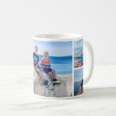 Aangepaste herinneringen familie foto-collage koffiemok (Voorkant rechts)