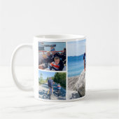 Aangepaste herinneringen familie foto-collage koffiemok (Links)