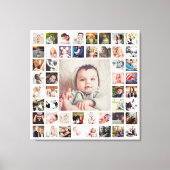 Aangepaste herinneringen voor de familie Foto Coll Canvas Afdruk (Voorkant)