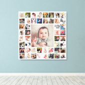 Aangepaste herinneringen voor de familie Foto Coll Canvas Afdruk (Insitu (Houten vloer))