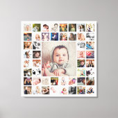 Aangepaste herinneringen voor de familie Foto Coll Canvas Afdruk (Voorkant)