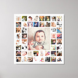Aangepaste herinneringen voor de familie Foto Coll Canvas Afdruk