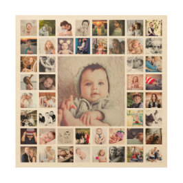 Aangepaste herinneringen voor de familie Foto Coll Hout Afdruk