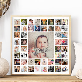 Aangepaste herinneringen voor de familie Foto Coll Poster