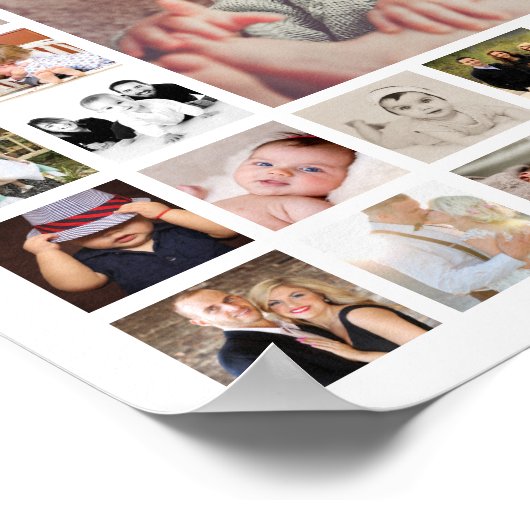 Aangepaste herinneringen voor de familie Foto Coll Poster (Hoek)