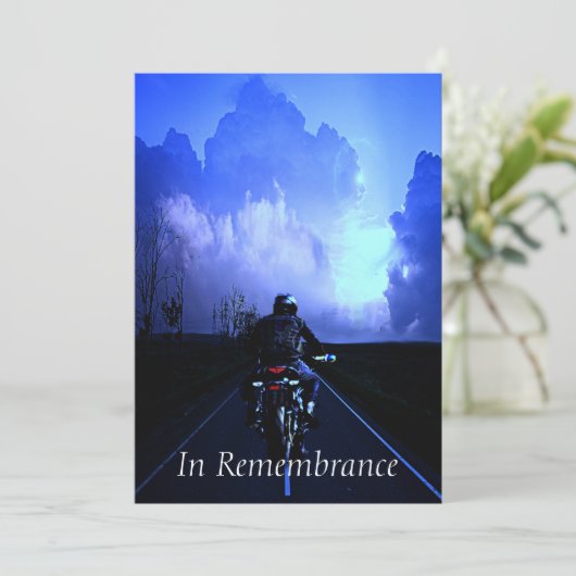 Aangepaste herinneringsservice motorfiets wandelaa kaart (Staand voorkant)