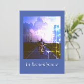 Aangepaste herinneringsservice motorfiets wandelaa kaart (Staand voorkant)